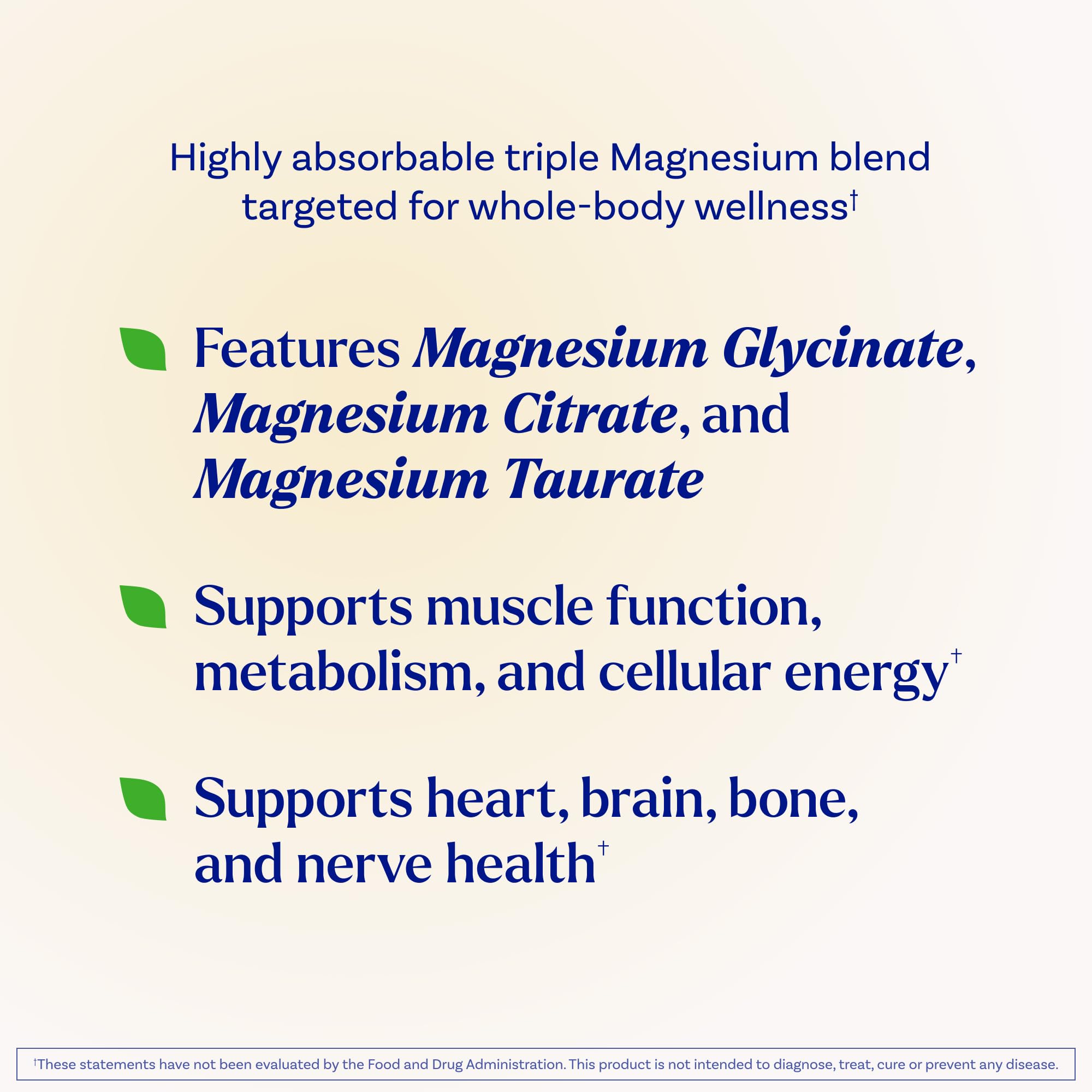 Natrol High Absorption Triple Magnesium, Glycinate&Citrate&Taurate, 60 Caps — Amazon image 2