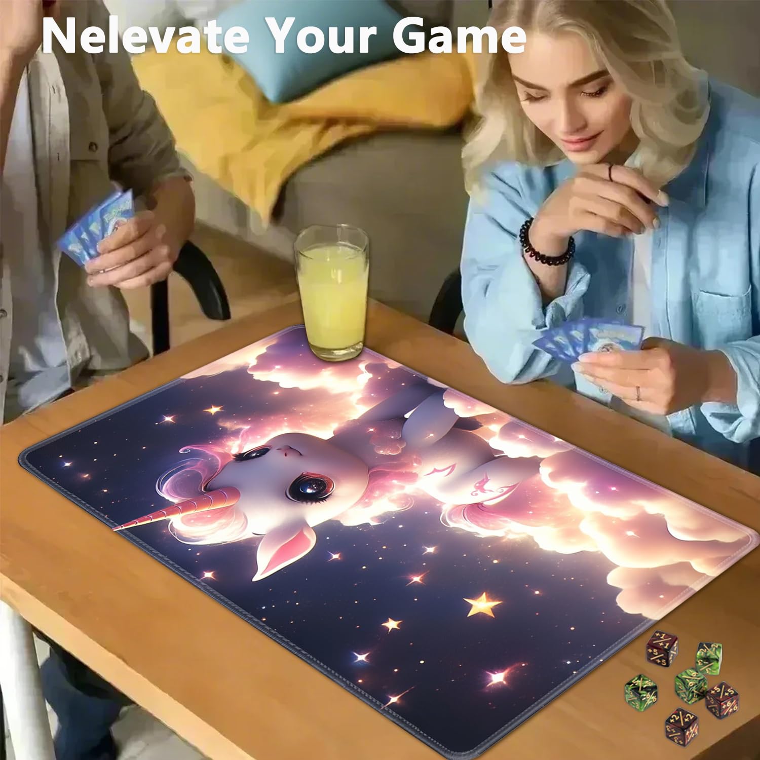 MTG Playmat + Reisetasche – 61 X 35,6 Cm, Rutschfest, Mit 6 Würfelzählern