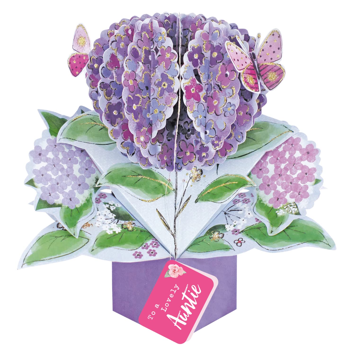 To A Lovely Auntie Hydrangea Pop Up Card Mother's Day, Birthday, Any Occasion POP024M23 — image 1