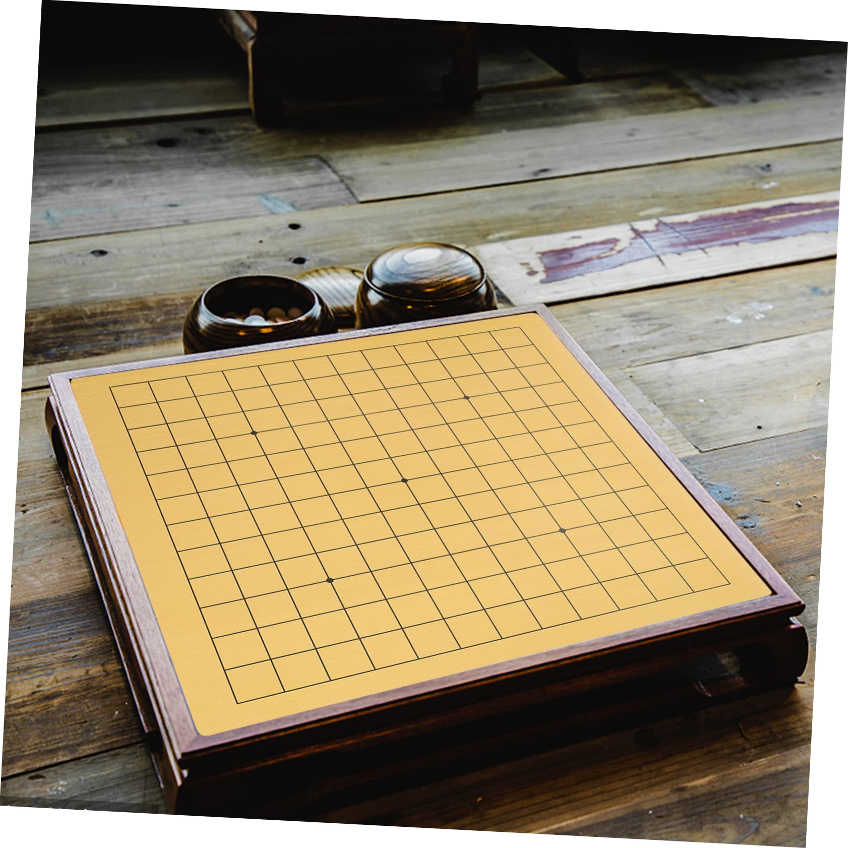 Milisten Jeu de Go en Bois 2 Pièces Plateau Pliable Stable, Planche Double Face pour Garçon et Filles et Voyages