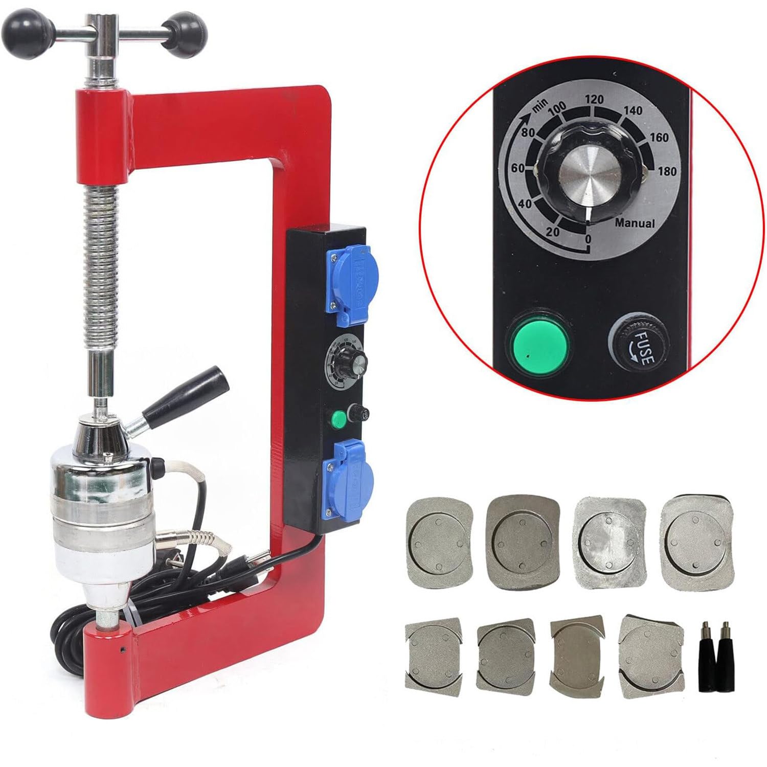 Vulcanizzatore per pneumatici, strumento di riparazione pneumatici, vulcanizzatore spot per riparazioni di riscaldamento a 170-180 ℃, kit essenziale per riparazioni di pneumatici rapide ed efficienti