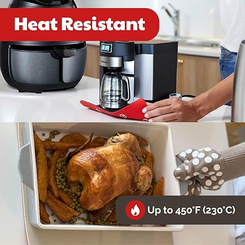 Miniatura 3 de Paquete de 3 alfombrillas resistentes al calor para encimera, protector de almohadilla térmica y deslizadores de electrodomésticos para cocina,