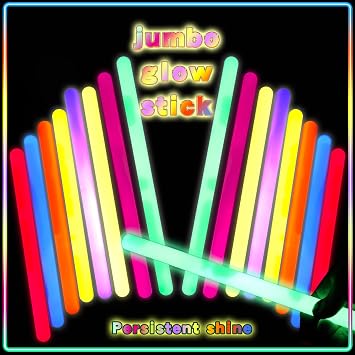 FathiSooc 20 Pcs Ultra Bright Large Glow Sticks 14 Inch Industrial Grade 8 Colors Jumbo Light Sticks Emergency glow in the dark for Camping Accessories, Party,Hurricane, Earthquake, Survival Kit