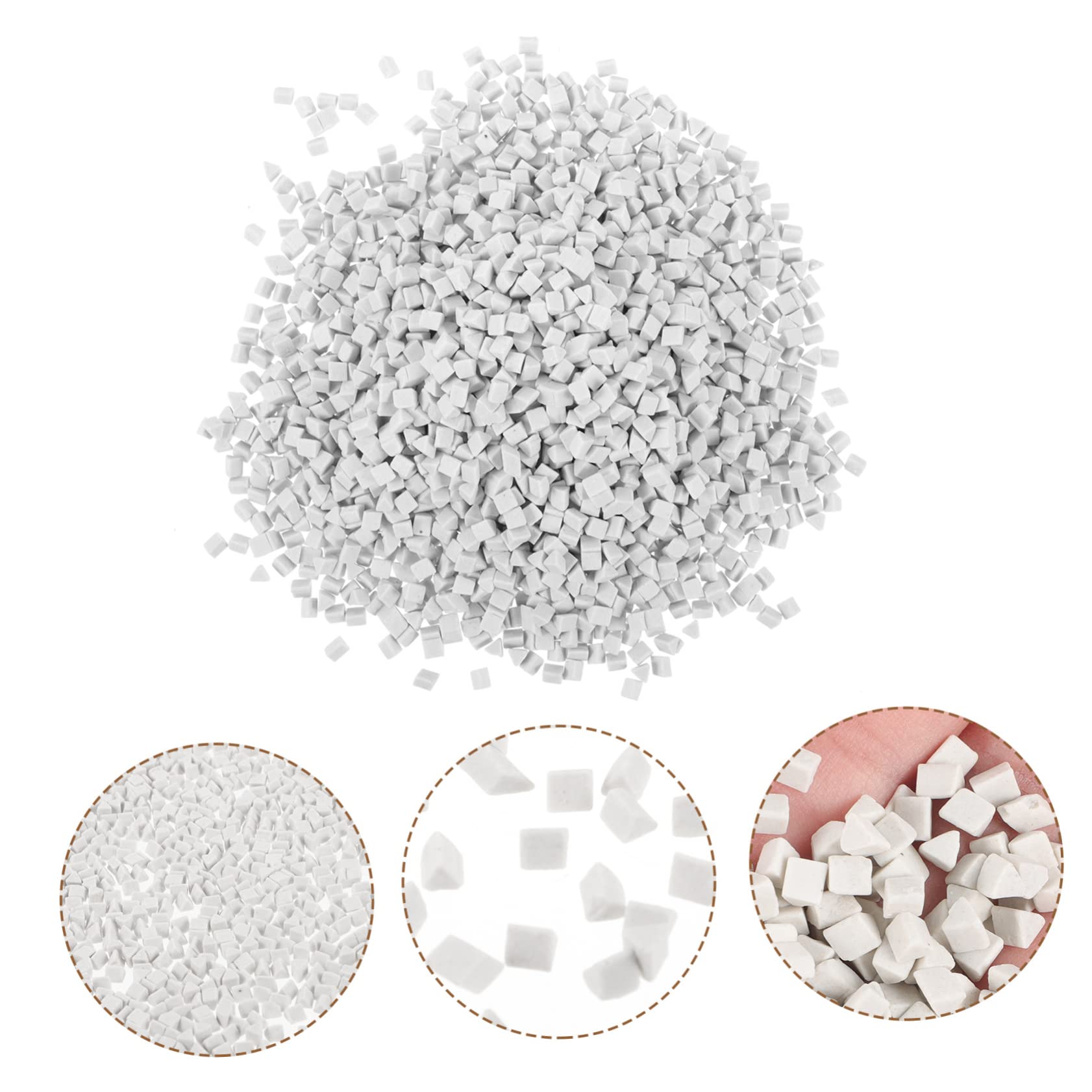 Selbstgemacht Dreieckschleifmittel 1 Satz Keramik, Weiß, 4mm