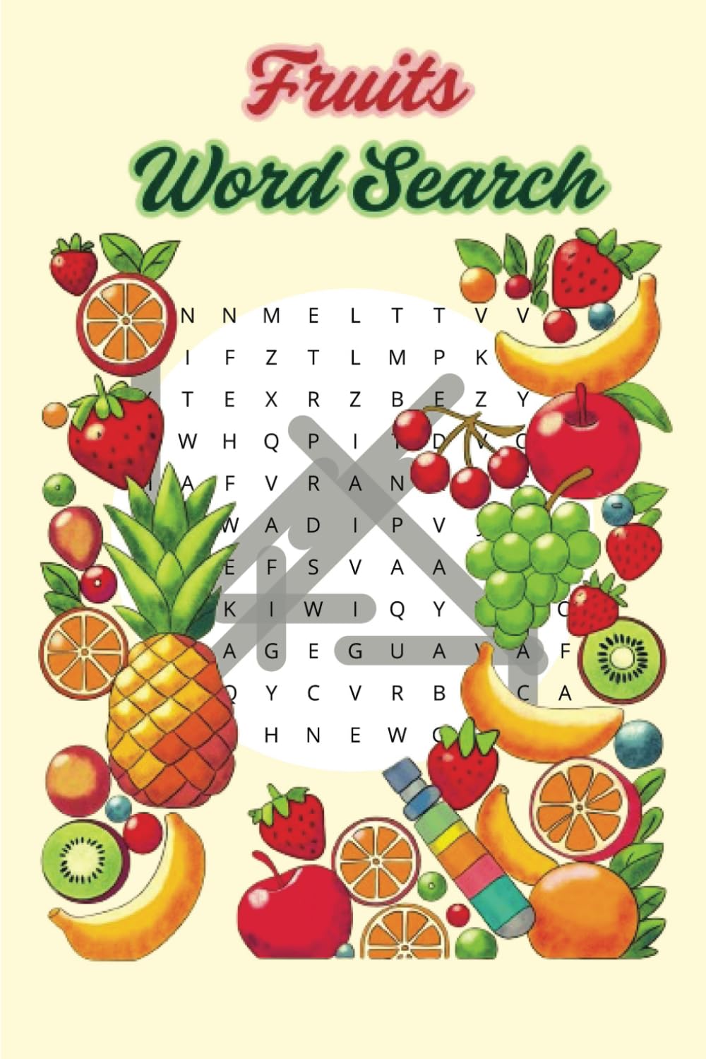 Fruits Word Search Book: Word search puzzles for kids and adults
