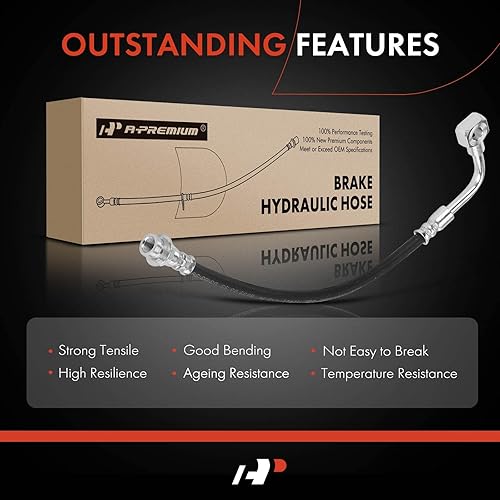 Miniatura 6 de A-Premium Manguera hidráulica de freno delantero derecho compatible con Chevrolet Corvette 1994 1995 1996 V8 5.7L Reemplazo # 1799662