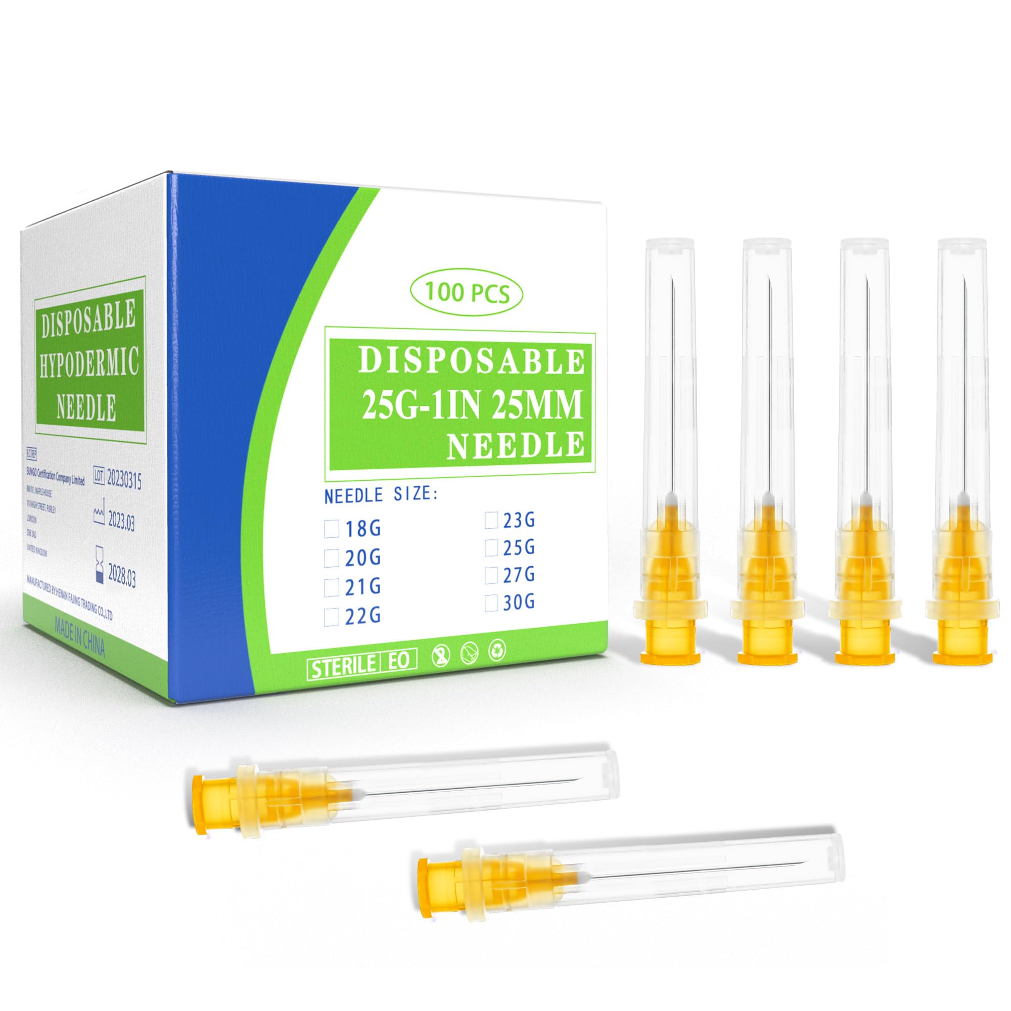 100 Pack 25 Gauge 1/2 Inch Needle Disposable Luer Lock Needles Dispensing Lab Supplies,Individually Sealed Packaging — Amazon image 22
