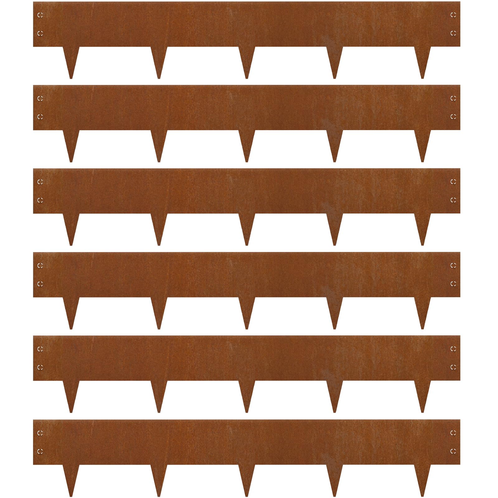 Photo 1 of !! RUSTY!!! Cor Ten Steel Landscape Edging 20FT Kit – Bendable Design for Lawns, Flower Beds & Trees, 10 Inch Heavy Gauge Lawn Edging for Raised Beds