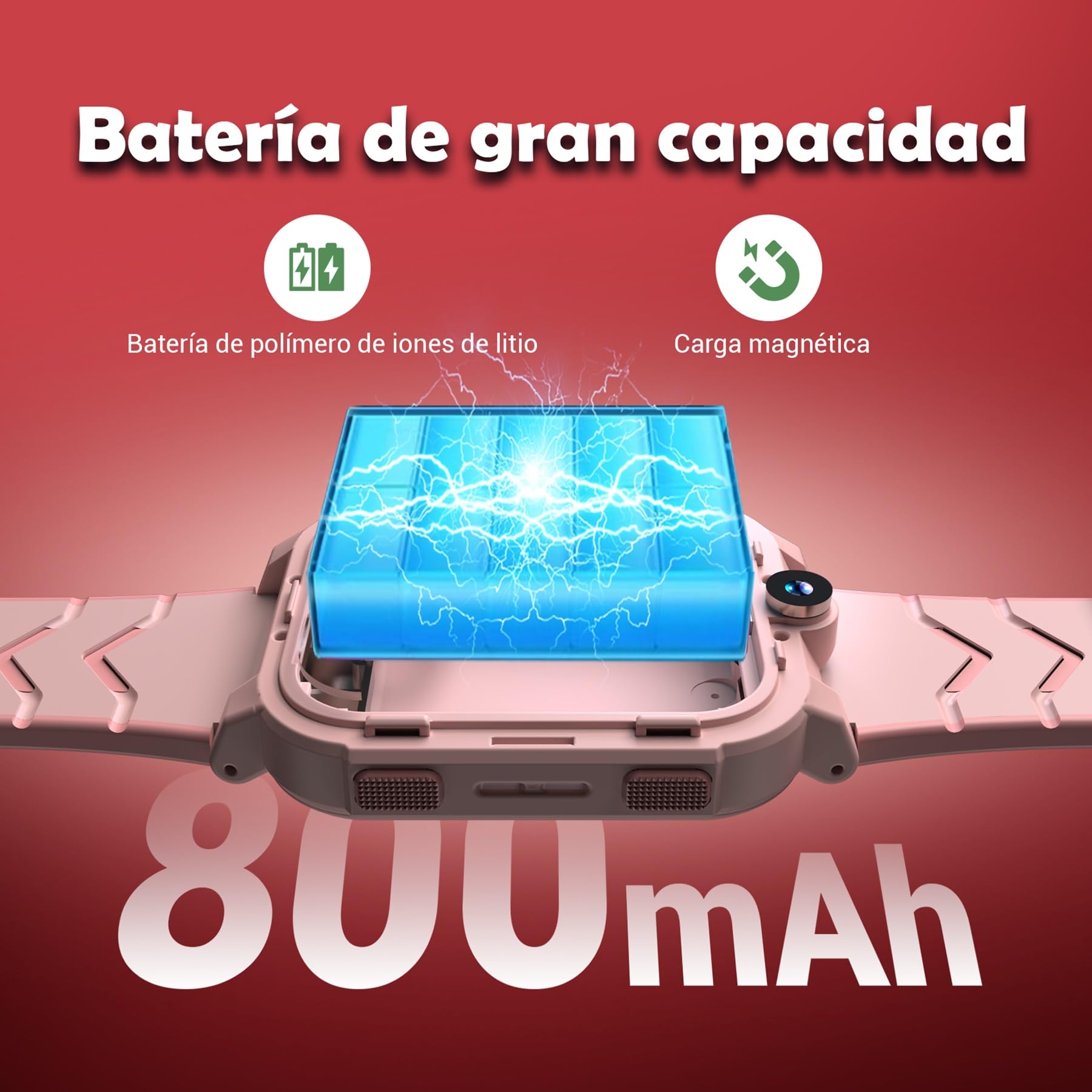Blackview Reloj Inteligente Niño 4G, Videollamadas, Chat de Voz, 1.83” Smartwatch Niños con GPS Posición, SOS Llamar, Modo Escuela, Despertador, Podómetro, Calculadora, Batería Grande de 800 mAh, Rosa