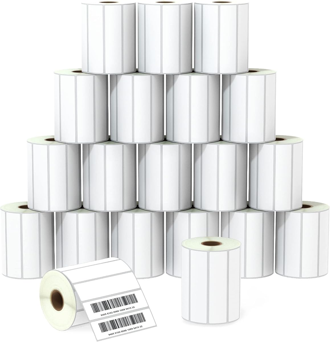 BETCKEY - 4" x 1" (102 mm x 25 mm) Thermal Labels, [20 Roll/27500 Labels] | Perforated, Strong Adhesive, Compatible with Zebra & Rollo Label Printer