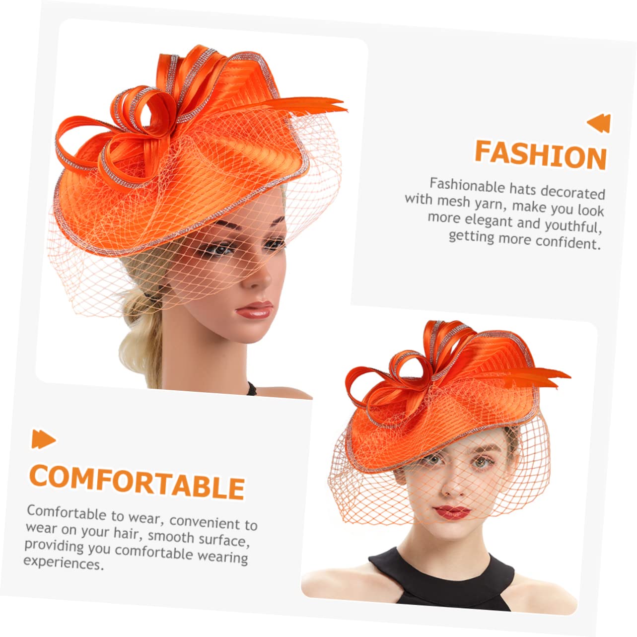 VALICLUD Sombrero Fascinator De Malla Para Eventos Elegantes Para Bodas Fiestas De Té y Cócteles Accesorio De Moda Para Mujeres