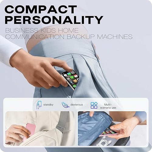 Miniatura 4 de Pequeño teléfono móvil inteligente 3G desbloqueado, con pantalla de 3 pulgadas, doble SIM Dual Standby. Es un teléfono de repuesto portátil