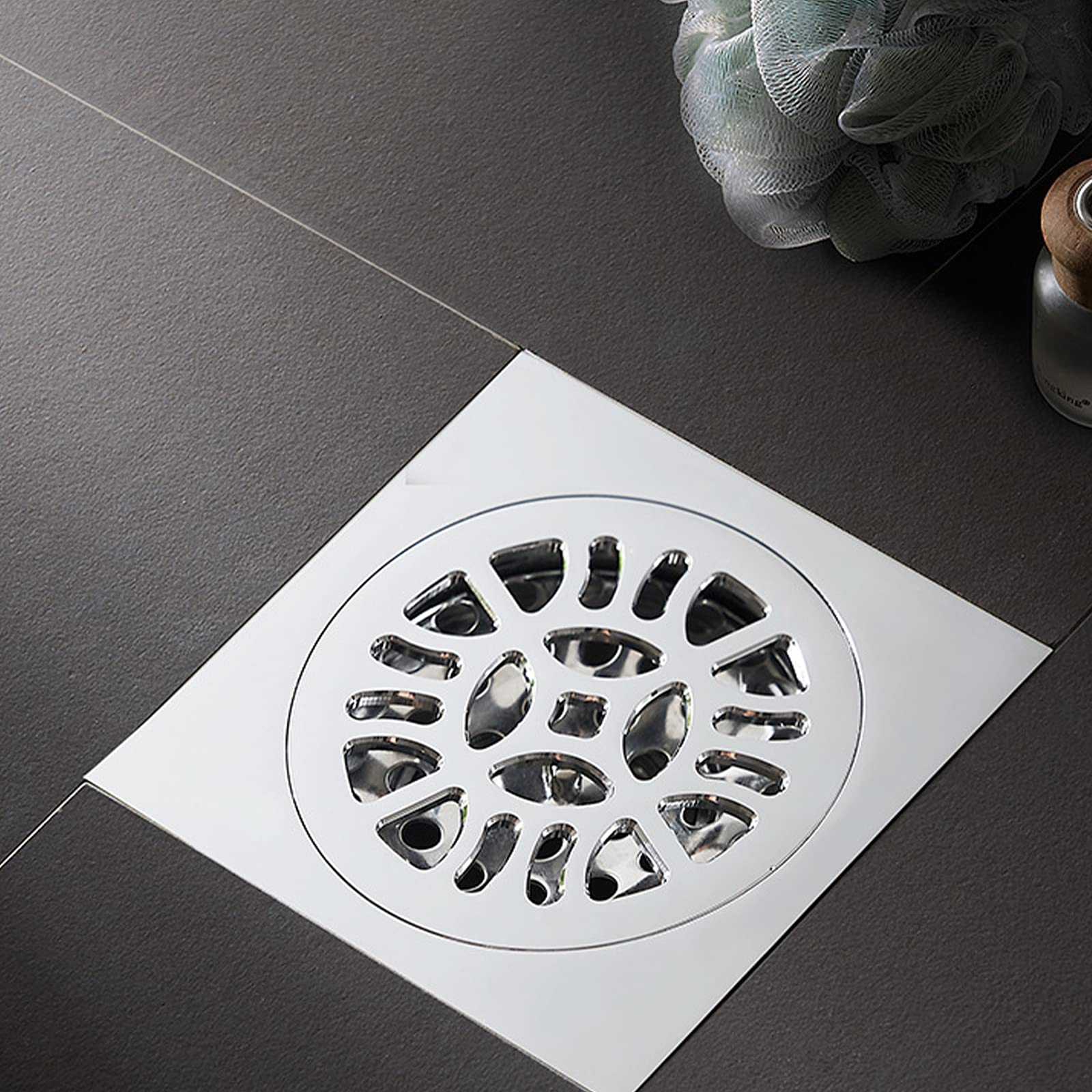 Desagüe de Ducha Cuadrado, desagüe de Suelo antiolor para baño de Ducha de latón