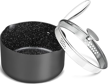 Michelangelo Hard Anodized Saucepan Nonstick Coating Image