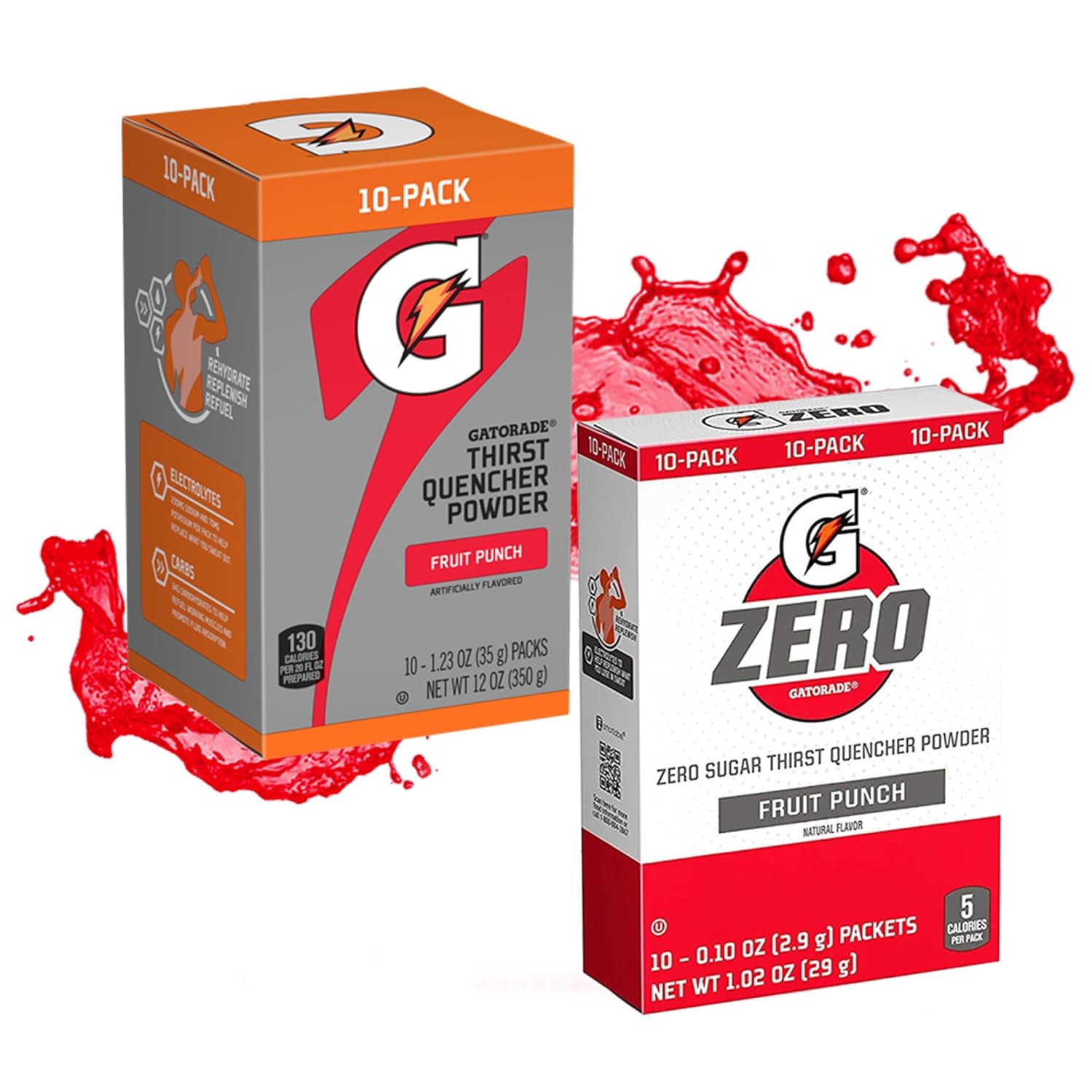 Gatorade Powder Fruit Punch Bundle, 10 Counts of Gatorade