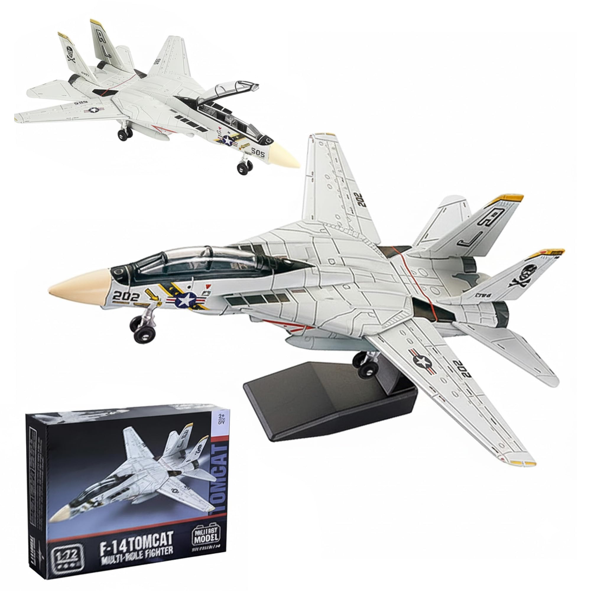 Airplane Models, Fighter Jet Toy with Detailed Design, Aeroplane Model for Office Decor and Aviation Enthusiasts, Collectible Military Aircraft Display Piece with Educational Assembly Activity-image-22