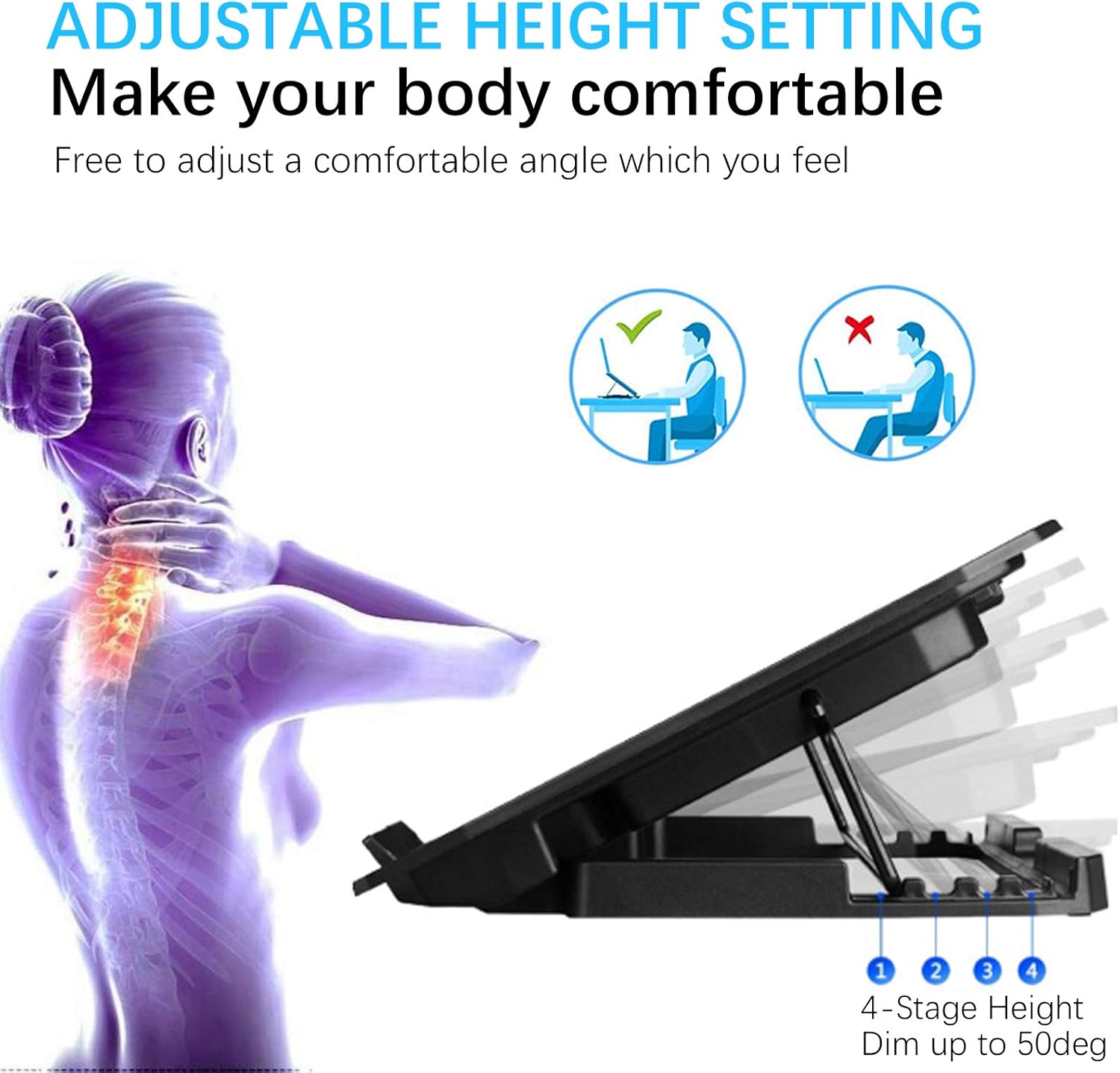 ❤ Crаzу Dеаlѕ Lsxvern Laptop Cooling Pad, 6-Fan Notebook Laptop Cooler Cooling Pad with LED Lights, Dual 2.0 USB Ports, Suitable for 12-17 Inch Laptops