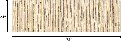 Miniatura 156 de Alfombra de trapo 100% algodón de 2 x 3 pies, lavable multicolor, alfombra Chindi tejida a mano y reversible para sala de estar, cocina, entrada