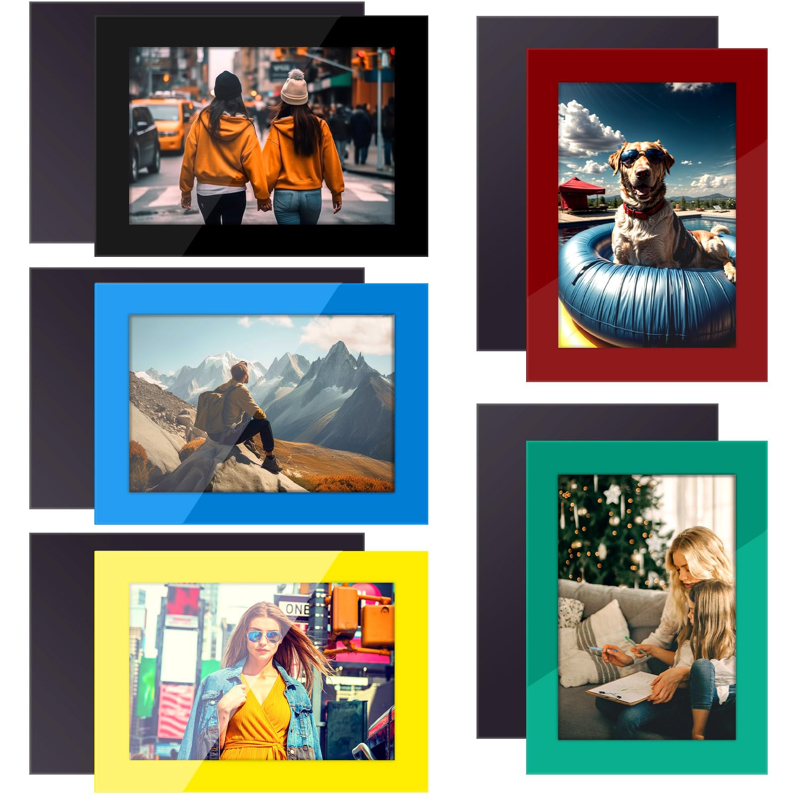 Shot2go Set Of 3 Copper Metallic Magnetic Photo Fridge Frames 4x6