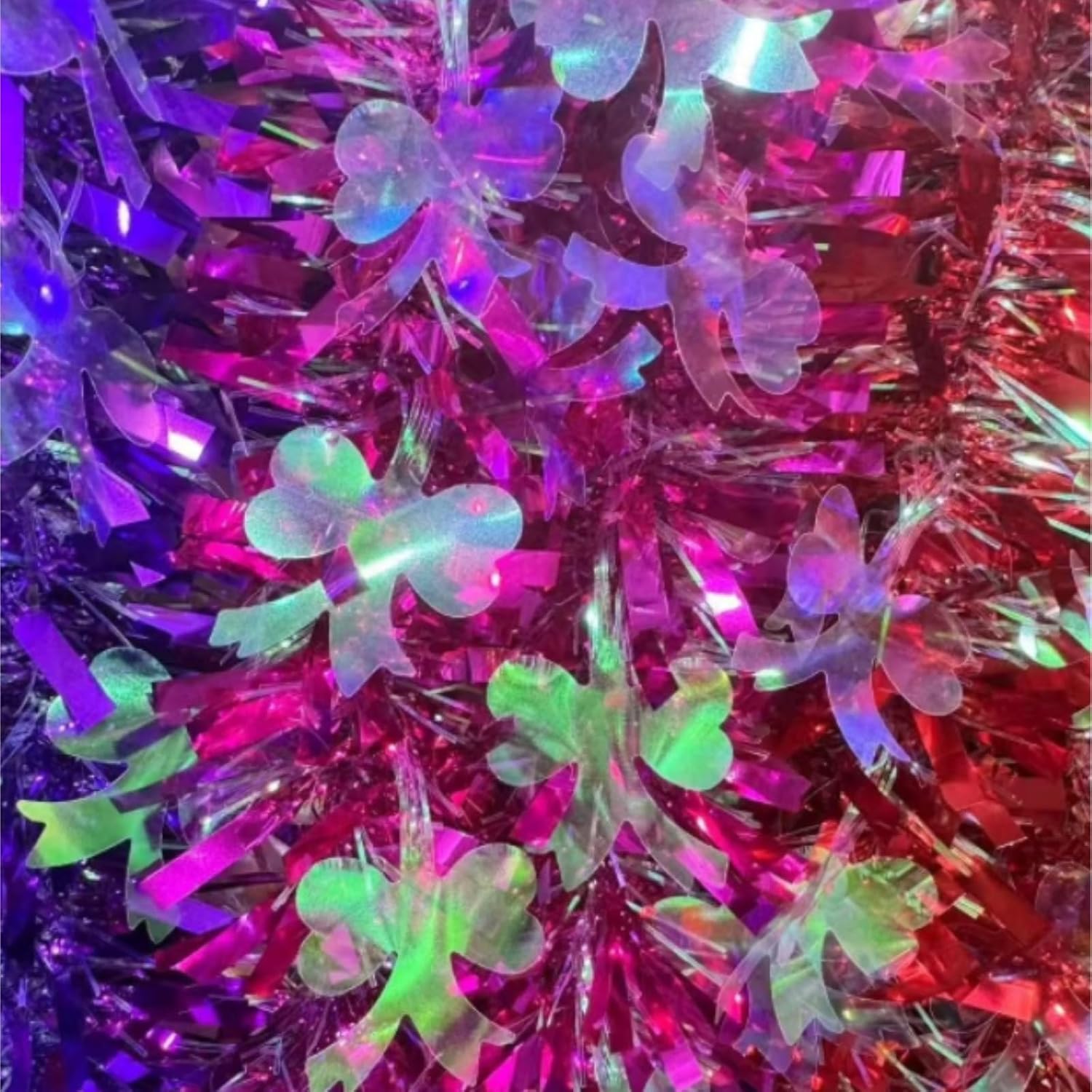 Tinsel Indoor 7 Colors Christmas Tinsel Garlands for Ceiling Decoration Wedding Birthday Party Christmas Tree Garland