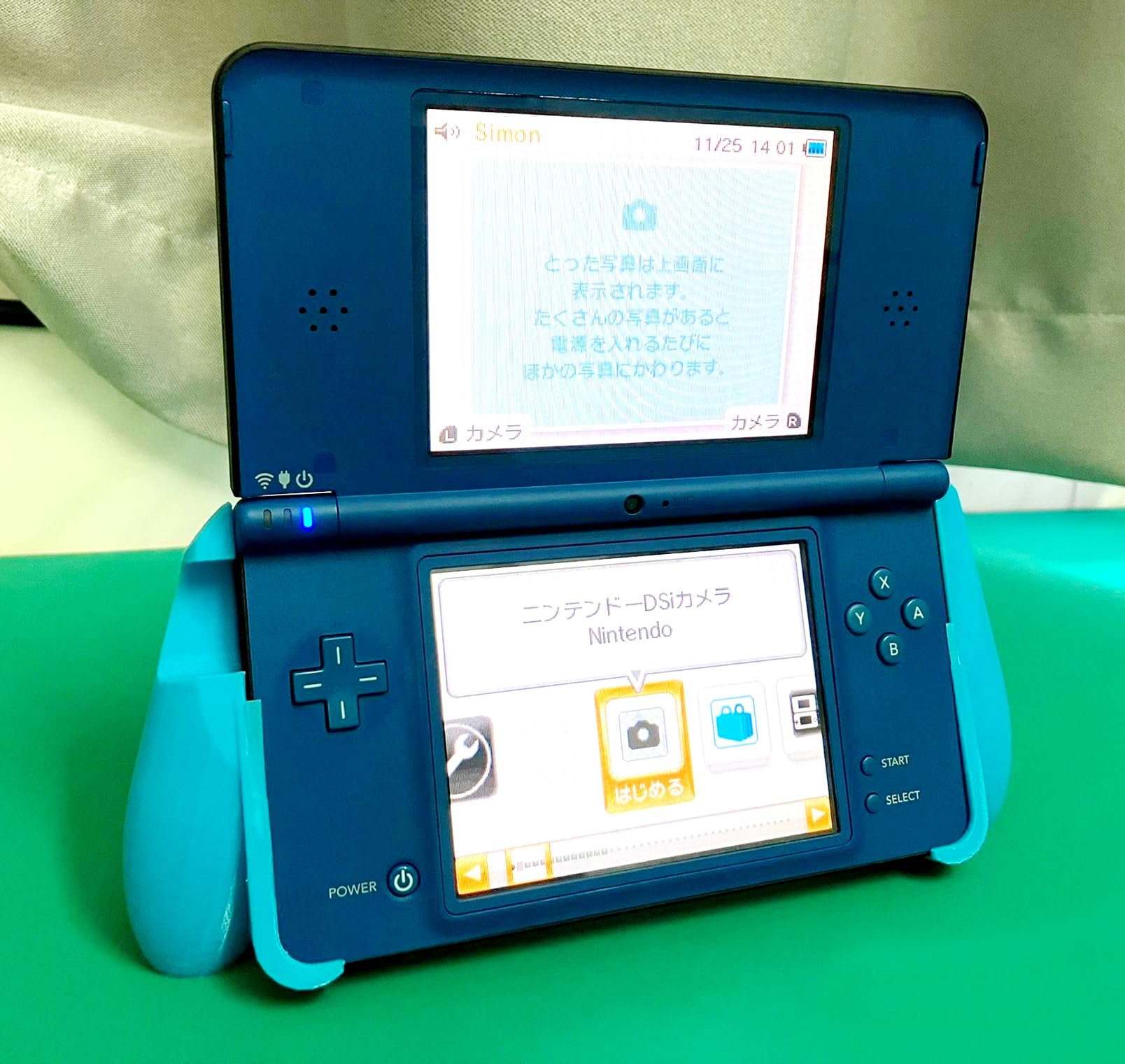 DSiXL Poignée de jeu personnalisée Bleu lac, compatible avec console portable Nintendo DSi NDSi XL LL NDSiXL DSiXL DSiLL Support prothétique antidérapant