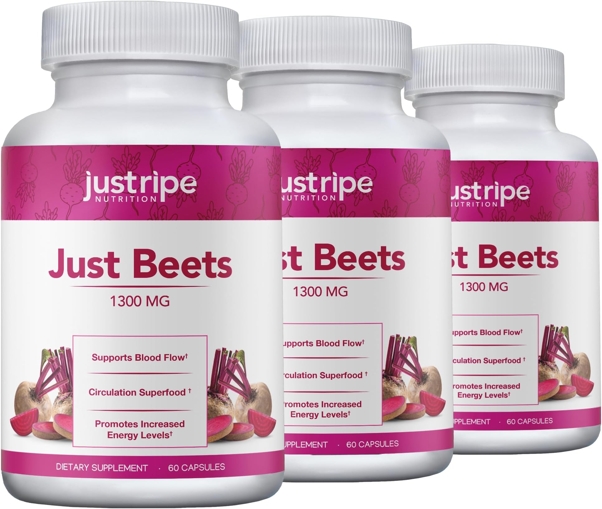 Amazon.com: Organic Beet Root Capsules Quick Release 1300mg - Supports ...