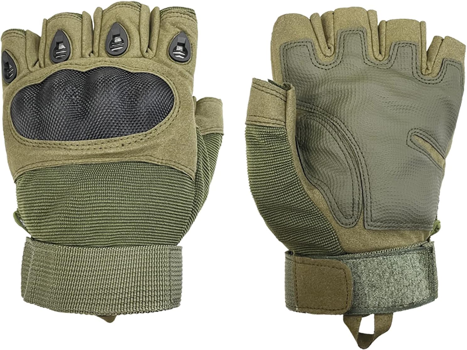 Sutekus Fingerless Tactical Gloves Touchscreen Work Gloves with Hard Knuckle Half Finger Utility Gloves for Sports Work Outdoor