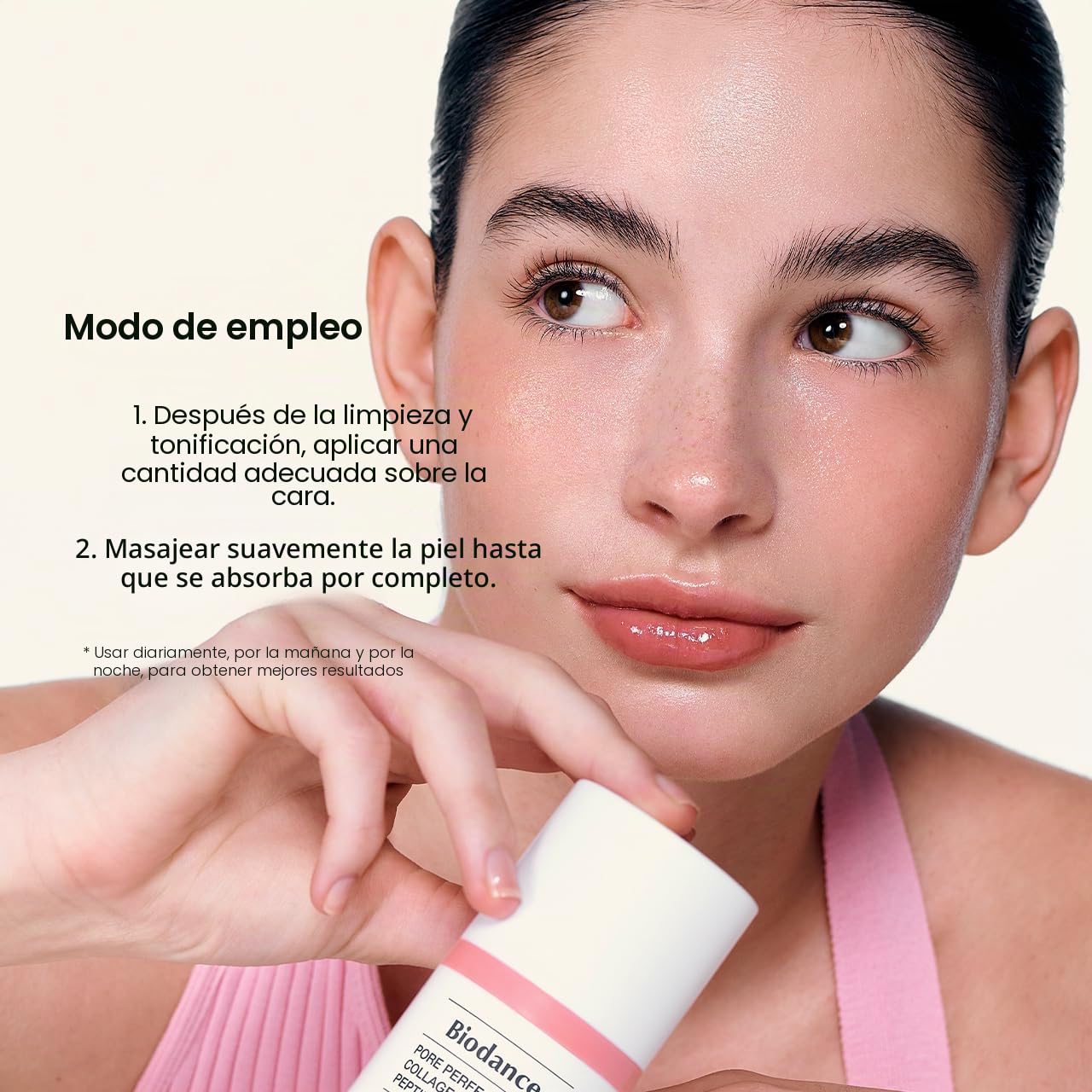 BIODANCE Pore Perfecting Collagen Peptide Cream - Crema Facial con Colágeno y Péptidos, Minimizador de Poros y Reafirmante, Hidratación Profunda, K-Beauty, 50ml