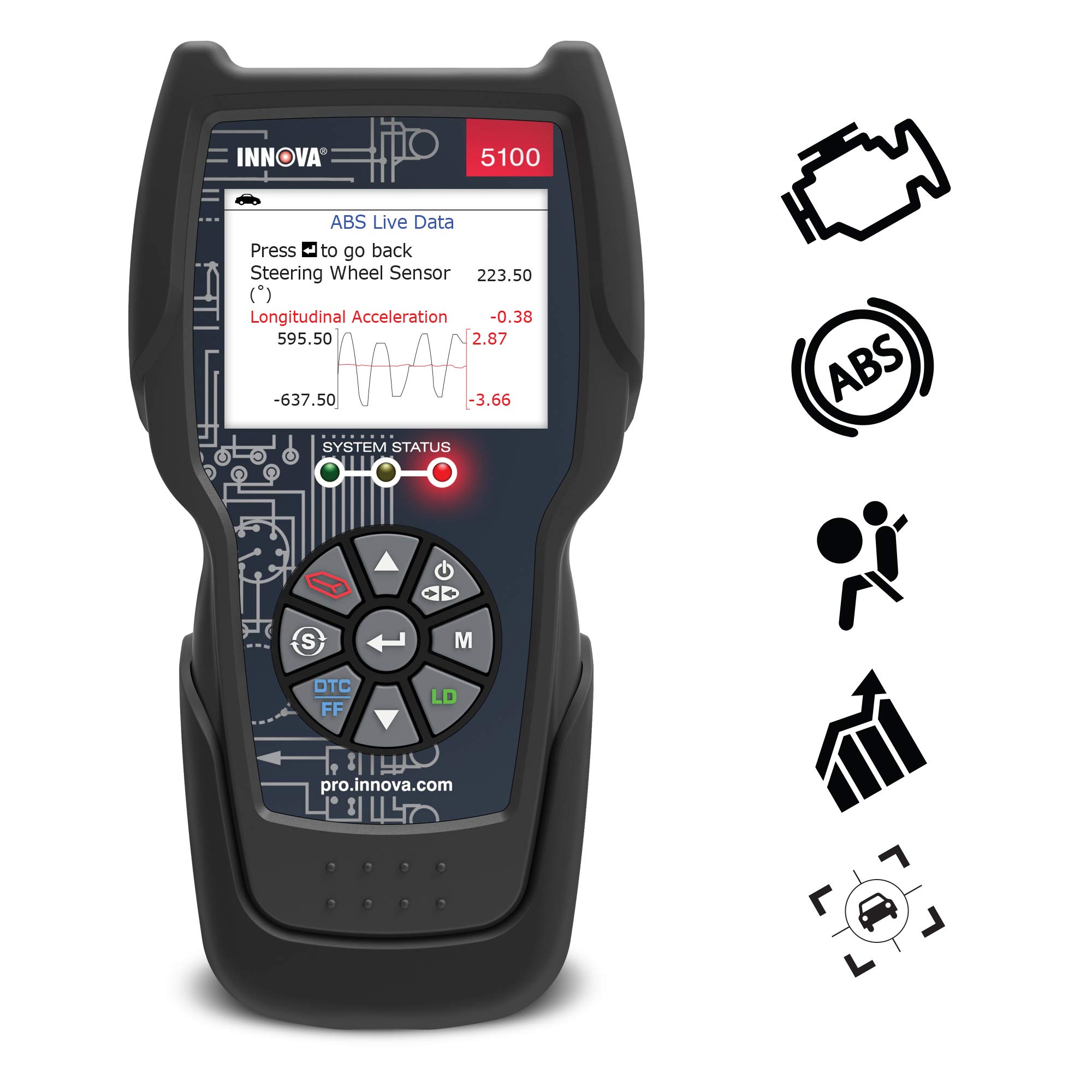 5100 Pro CarScan Code Reader/Scan Tool with Network Scan, Live Data & Bluetooth