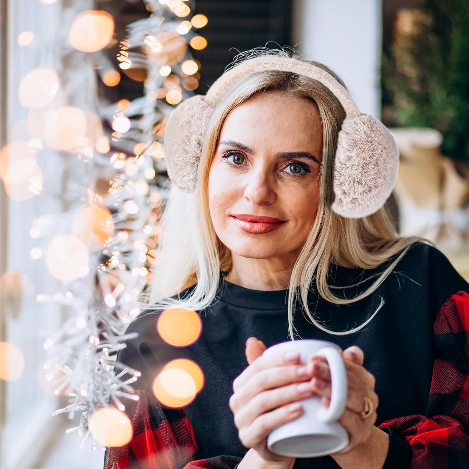 Ear Muffs for Winter Women Foldable Faux Fur Earmuffs Fluffy Ear Warmers for Men Outdoor - Image 6