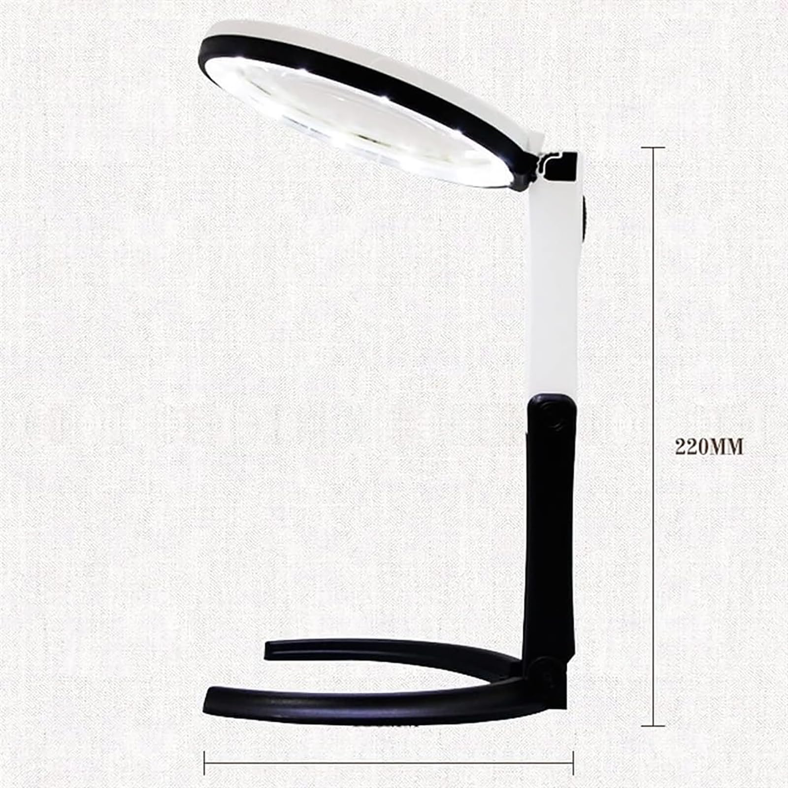 Beleuchtete Lupe, Klappbare Handlupe Mit 12 LEDs Licht Und Ständer, 1,8-fache Und 5-fache Vergrößerung Und Klare Bildqualität, Für Senioren Beim Lesen, Naharbeiten, Inspektion, Münzen