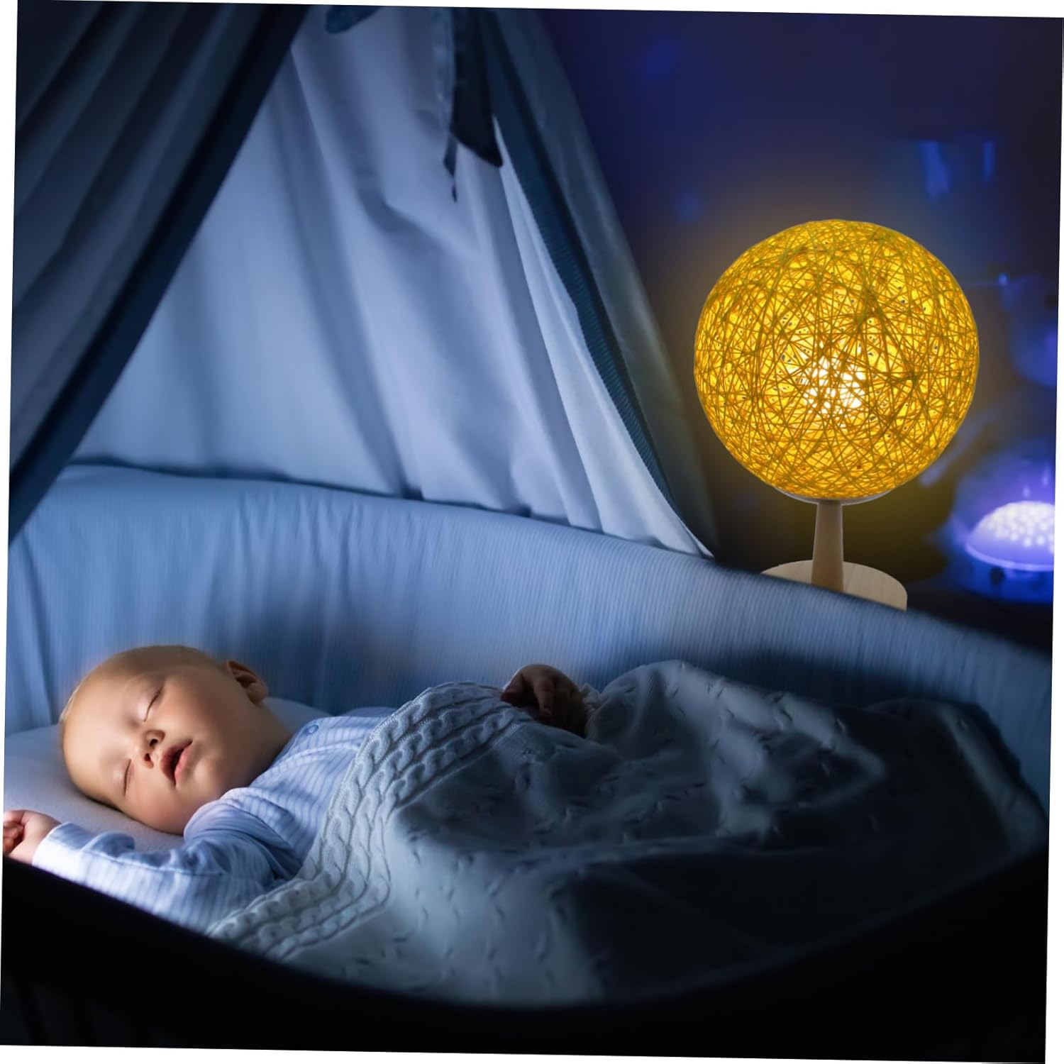 Rattan Ball Night Lamp Led Boys and Girls Desk Light for Bedroom Decor Table Lamp Warm Glow for Teenage Girls