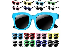 Tepsmigo Kids Sunglasses Bulk, 24 Bright Neon Party Sunglasses for Boys and Girls Ages 3-8
