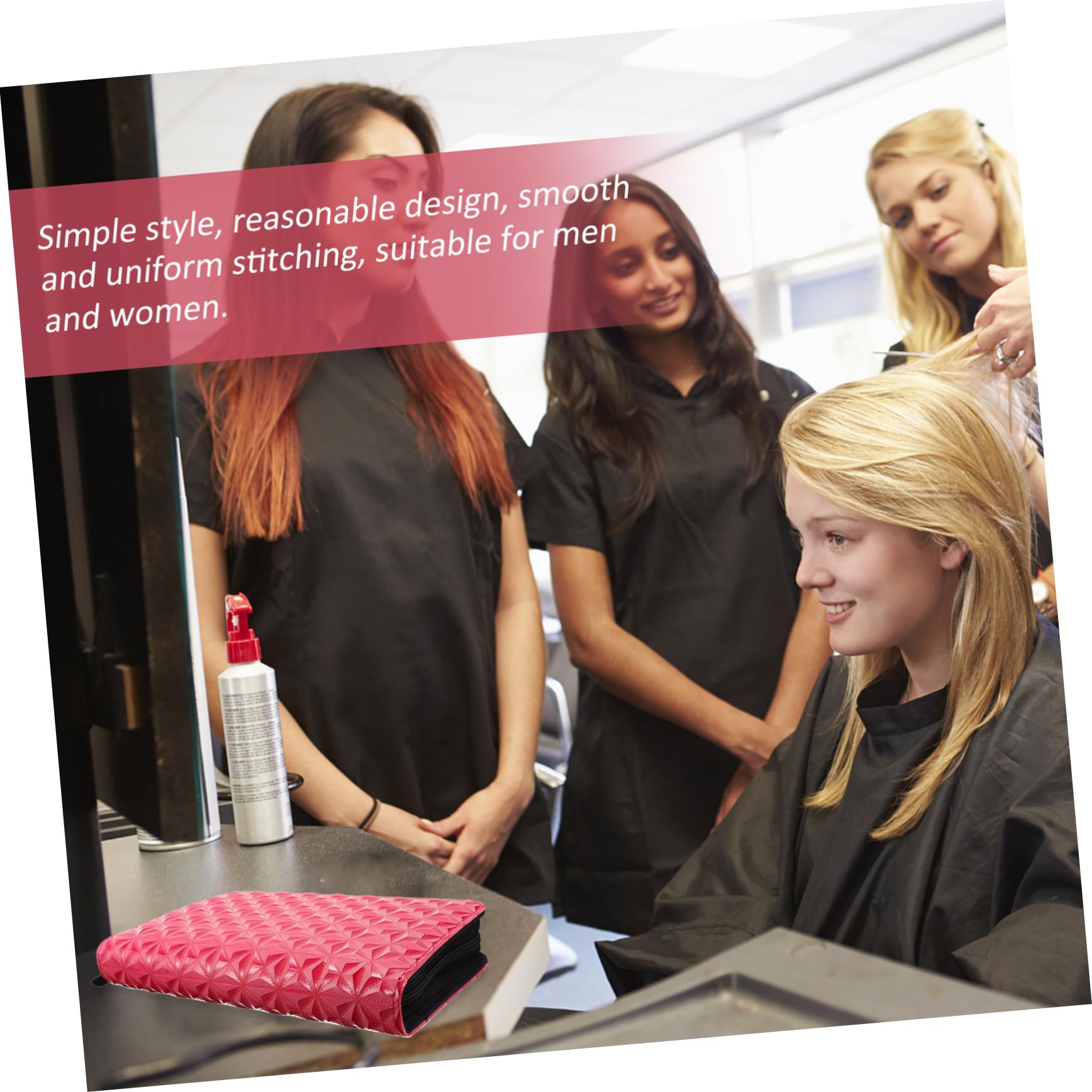 Scherentasche für Friseure aus Pu Leder zum Organisieren von Haarscheren und Werkzeugen im Friseursalon mit Einfachem Stil und Praktischer Aufbewahrung
