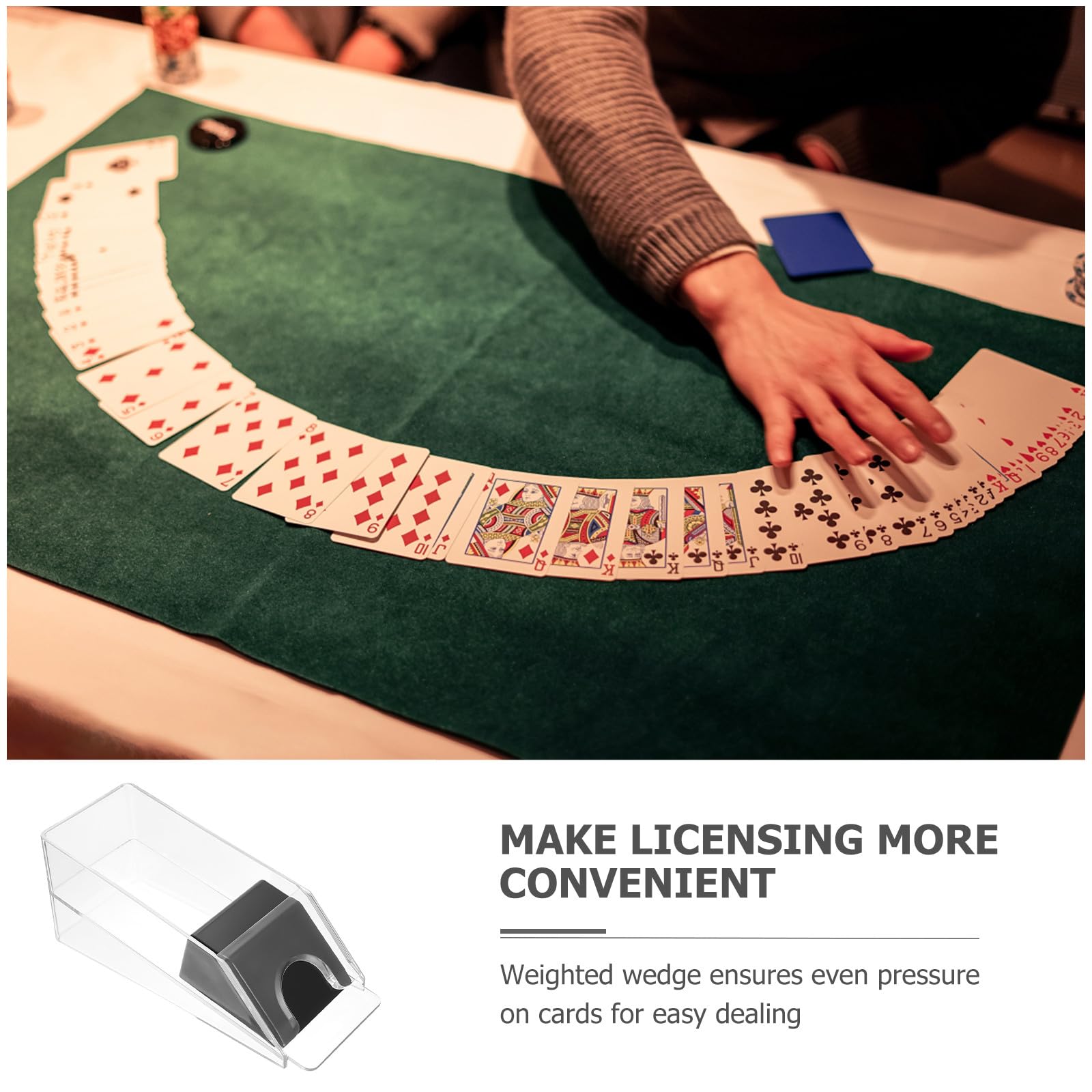 Croupier de Cartes Acrylique Professionnel pour Poker, Usage de Table