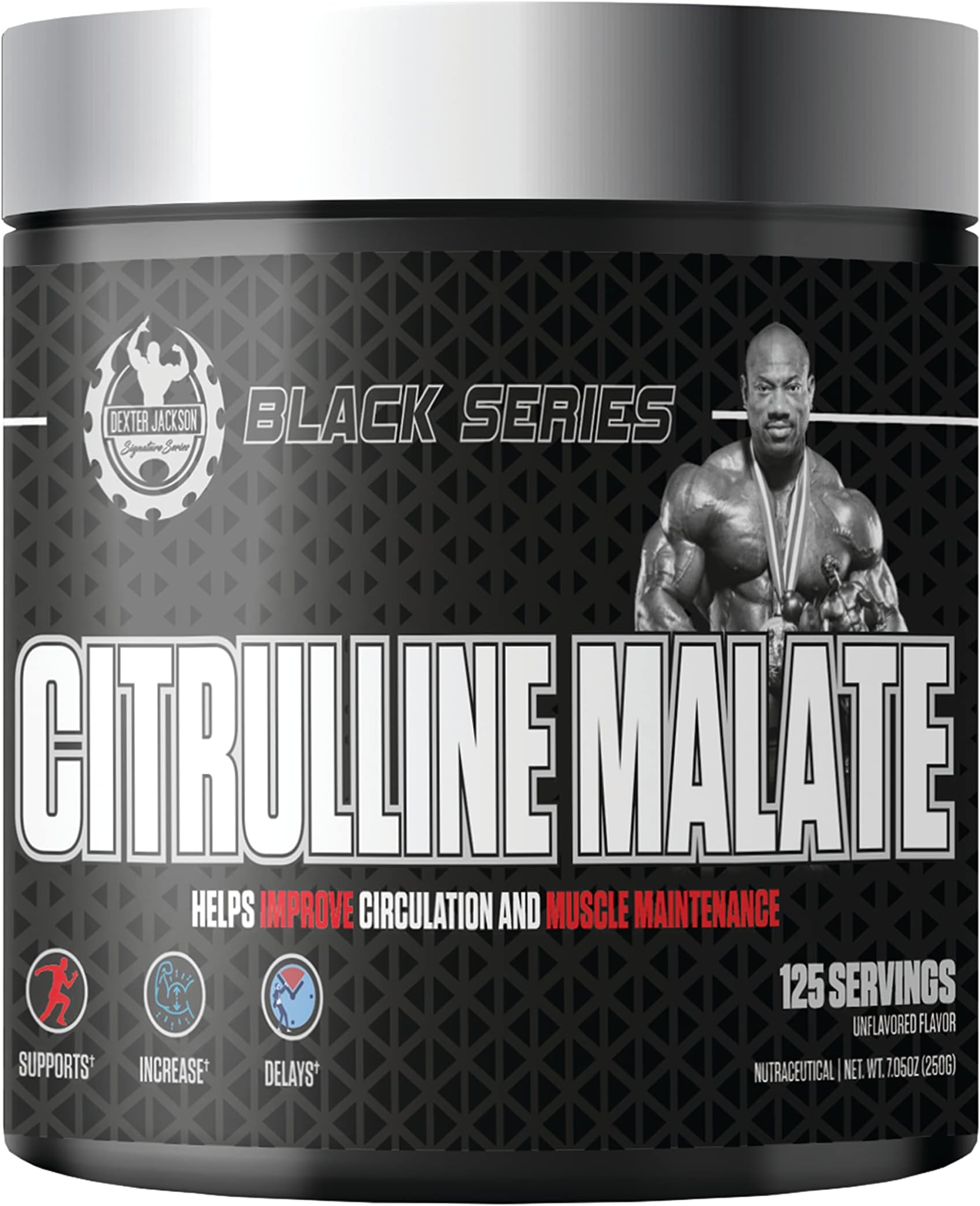 Black Series Citrulline Malate | 125 Servings, 250g - Premium Nitric Oxide Support for Improved Blood Flow and Workout Performance