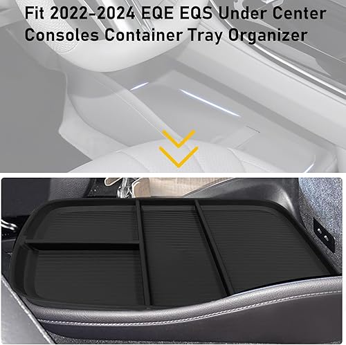 Miniatura 9 de Bandeja organizadora de consola central compatible con Mercedes Benz EQS450+ 400 580 AMG SUV EQE350 350+ 500 2023, 2024, 2025, caja de