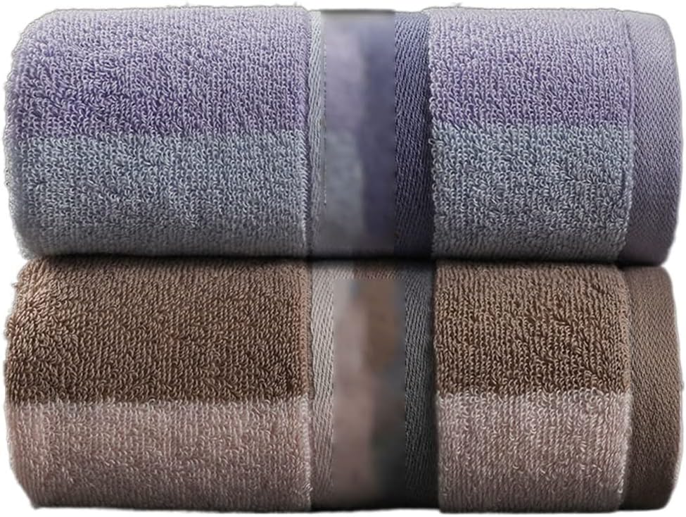 Face Cotton Towel Household face Towel Cotton Adult Bath Towel Soft Skin Does not Drop Hair(B 2PS)