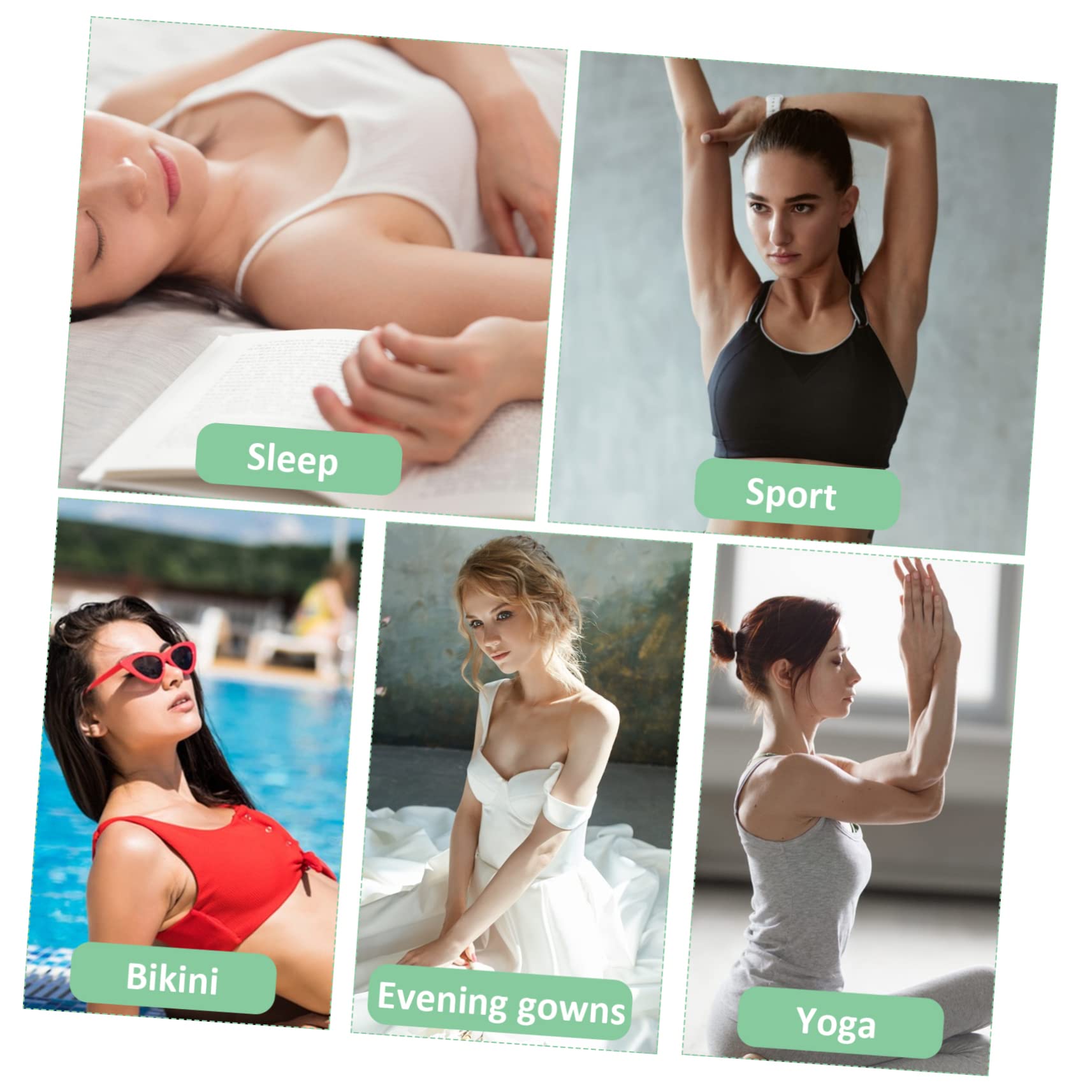 Healeved Almohadillas de Sujetador 12 Pares Xxl de Fibra Elástica | Desmontables y Lavables, Tallas 85d 90a 90b 90c 90d, para Mujer y Niña