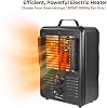 Calentador de ambiente Comfort Zone 1500W estilo lechería para uso rudo – Calentador eléctrico portátil para taller y garaje con termostato ajustable, 2 ajustes de calor y ventilador – Carcasa totalmente metálica e interruptor de seguridad antivuelco 5