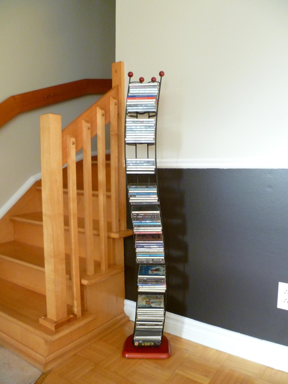 Atlantic Wave 1316 110 CD Tower (Black Steel/Cherry Wood Base) : Amazon ...