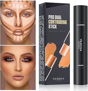 Contour Stick, Concealer Contour, Contour Concealer Highlighter Stick, 2 Colour Make up Concealer contouring Stick, Makeup Double-end Highlight Professional Makeup Wonder Stick