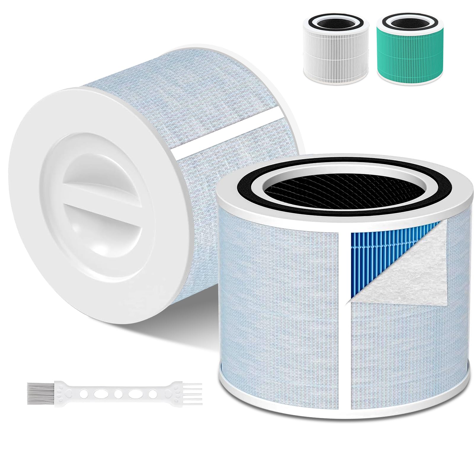 für LEVOIT Core 300 und Core 300S Rauchentfernungs-Filter, für Raucher | Core 300 Ersatzfilter, 4-in-1 HEPA-Filter & Hocheffizienter Aktivkohlefilter & doppelseitige Vorfilter, Gegen 99,97% Rauch