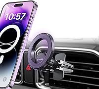 Vista 1 de Esoulk Magnetic Ring Air Vent Car Phone Holder 360° Rotating Magnetic Car Mount with Strong Magnet, Secure Grip, Removable Universal Compatible Fits