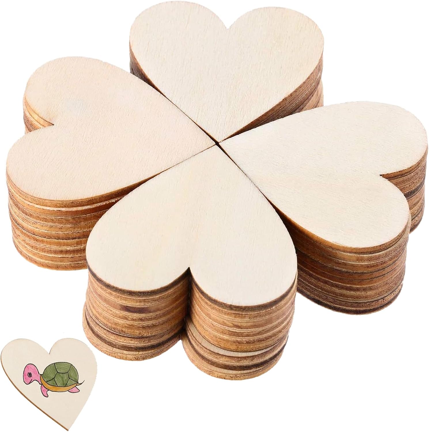 Calamita In Legno Sagoma Cuori Intrecciati Segnaposto Matrimonio Battesimo Comunione Compleanno Decorazione Sacchetti