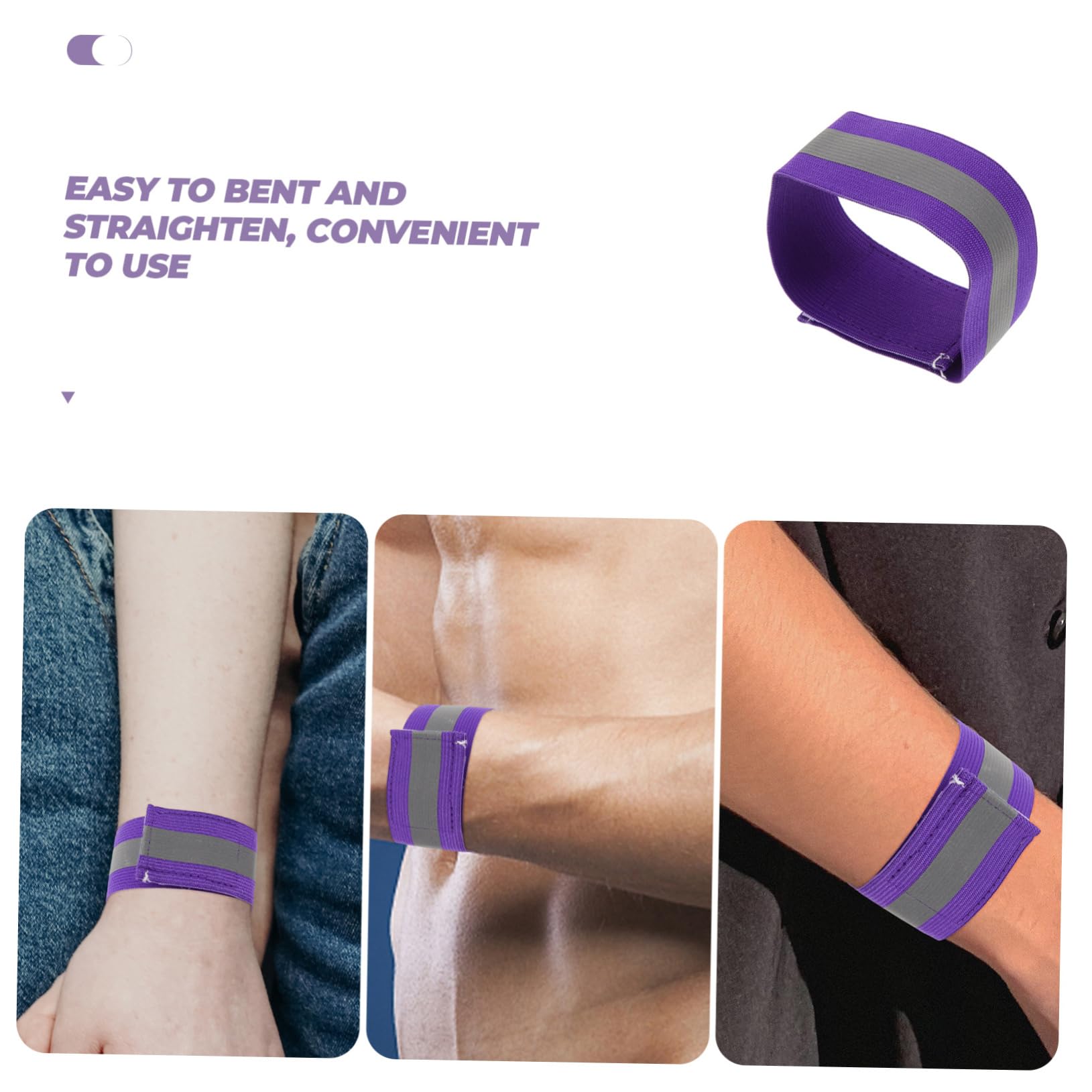 POPETPOP 1Pair Creative Reflective Straps for Night Safety High Visibility Reflective Bands for Walking Running Cycling Lightweight Practical Reflective Band for Outdoor Activities