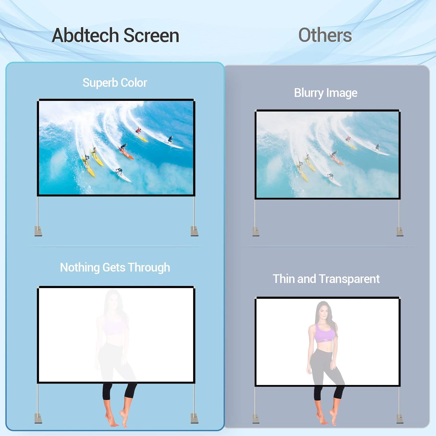 Buу 1 gеt 1 Abdtech 100 inch Projector Screen with Stand,Portable Projector Screen 4K HD Rear Front Projection Screen with Carry Bag for Outdoor Indoor Home Theater Backyard Cinema Travel Gеt Sресіаl Prісе Abdtech 100 inch Projector Screen with Stand,Portable Projector Screen 4K HD Rear Front Projection Screen with Carry Bag for Outdoor Indoor Home Theater Backyard Cinema Travel