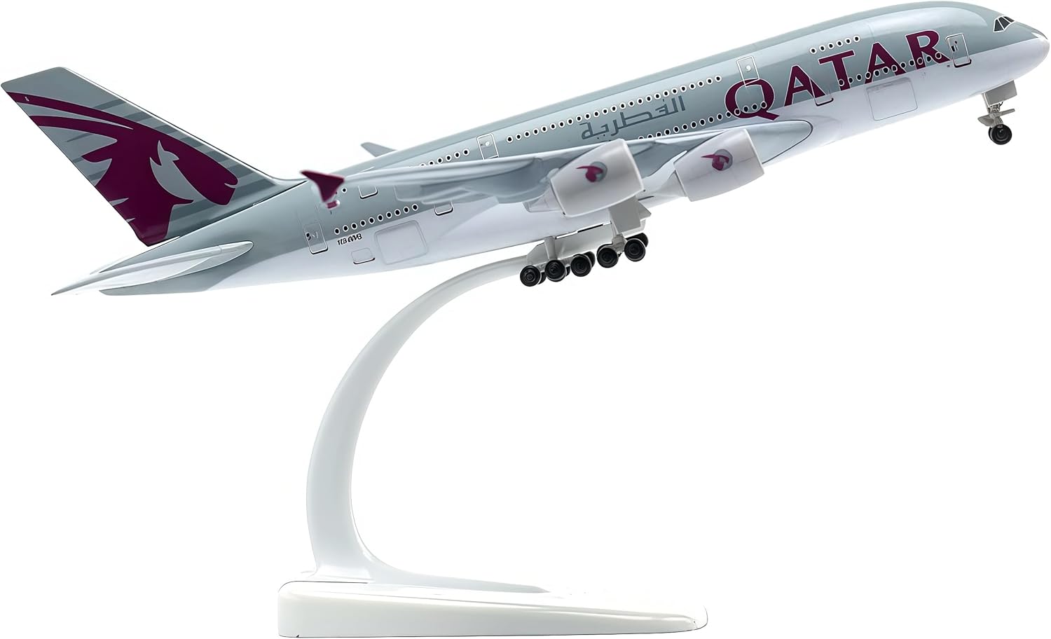 Qatar Airways A380 1:300 Scale Diecast Alloy Model Aircraft Collectible Display Piece for Desk