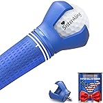 SisterAling 3-Prong Golf Ball Retriever Grabber Pick Up,Back Saver Claw Put On Putter Grip,Suction Cup Ball Grabber,Sucker for Golf Screws Tool (1 Pack, Blue)