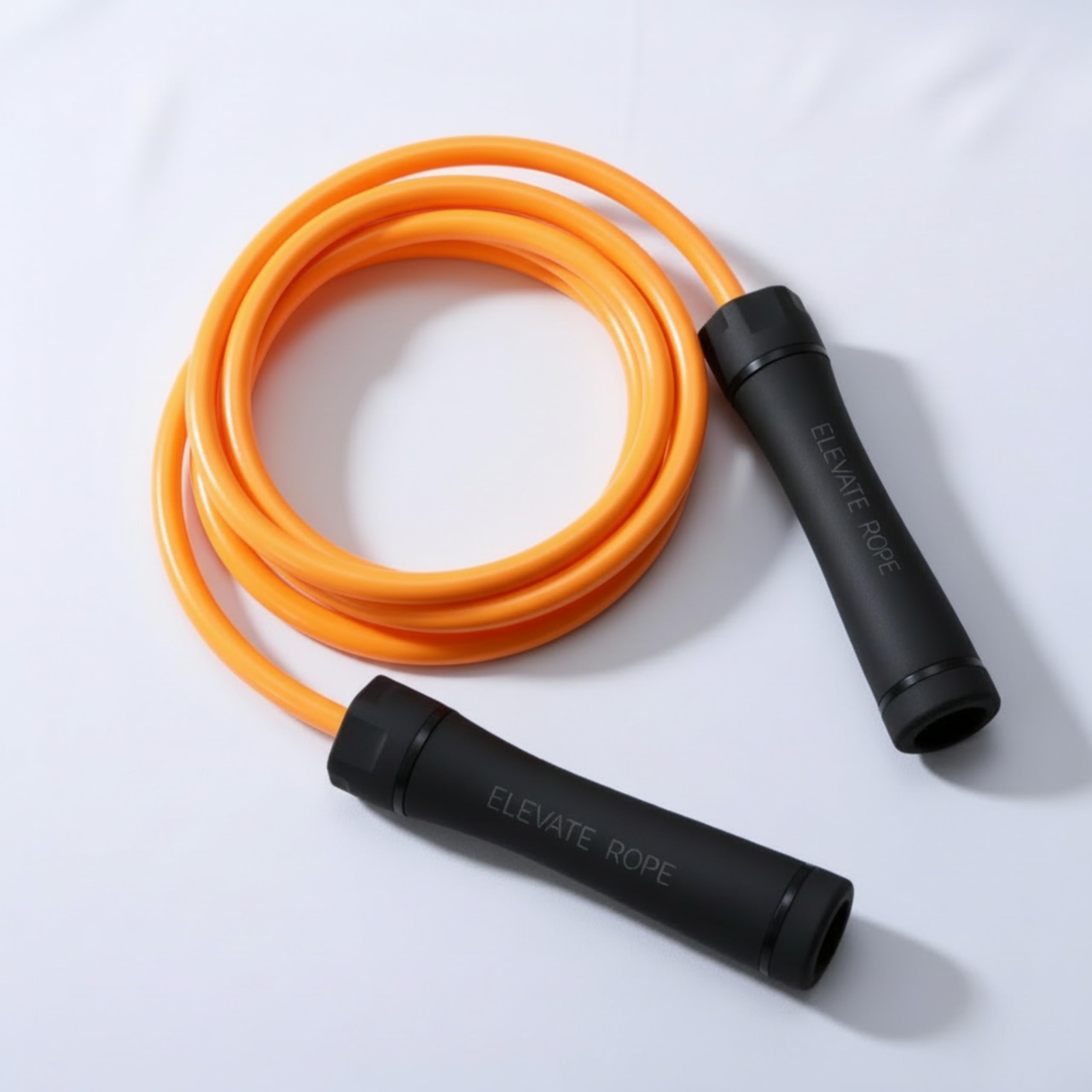 – Elevate Rope Jump Rope - 0.5kg, 3m, 10mm PVC - Smooth Bearings, Ideal for Indoor/Outdoor, Build Muscles & Cardio (Orange)